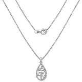 0.56 Carat Genuine White Diamond .925 Sterling Silver Pendant