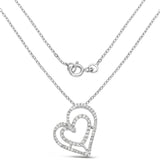 0.42 Carat Genuine White Diamond .925 Sterling Silver Pendant