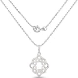 0.66 Carat Genuine White Diamond .925 Sterling Silver Pendant