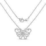 0.35 Carat Genuine White Diamond .925 Sterling Silver Pendant