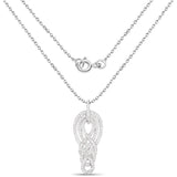 0.73 Carat Genuine White Diamond .925 Sterling Silver Pendant
