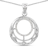 0.28 Carat Genuine White Diamond .925 Sterling Silver Pendant
