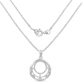 0.28 Carat Genuine White Diamond .925 Sterling Silver Pendant