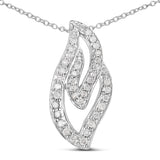0.22 ct. Genuine White Diamond .925 Sterling Silver Pendant