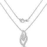 0.22 ct. Genuine White Diamond .925 Sterling Silver Pendant