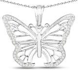 0.30 Carat Genuine White Diamond .925 Sterling Silver Pendant