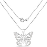 0.30 Carat Genuine White Diamond .925 Sterling Silver Pendant
