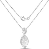 0.32 Carat Genuine White Diamond .925 Sterling Silver Pendant