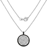 0.50 Carat Genuine Black Diamond & White Diamond .925 Sterling Silver Pendant