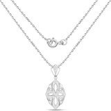 0.23 Carat Genuine White Diamond .925 Sterling Silver Pendant