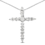 0.14 ct Genuine White Diamond .925 Sterling Silver Pendant