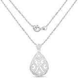 0.55 Carat Genuine White Diamond .925 Sterling Silver Pendant