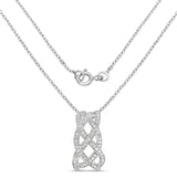 0.54 Carat Genuine White Diamond .925 Sterling Silver Pendant