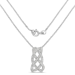 0.54 Carat Genuine White Diamond .925 Sterling Silver Pendant