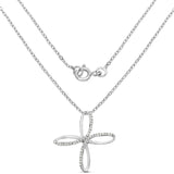 0.41 Carat Genuine White Diamond .925 Sterling Silver Pendant