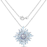 7.09 ct. Genuine Blue Topaz and Tanzanite .925 Sterling Silver Pendant