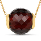 14.60 Carat Genuine Garnet .925 Sterling Silver Pendant