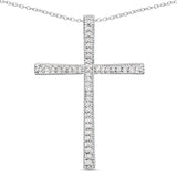 0.13 Carat Genuine White Diamond .925 Sterling Silver Pendant
