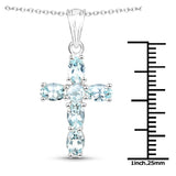 2.22 Carat Genuine Aquamarine .925 Sterling Silver Pendant