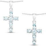 2.22 Carat Genuine Aquamarine .925 Sterling Silver Pendant