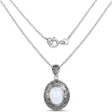 6.33 Carat Genuine Milky Aquamarine .925 Sterling Silver Pendant