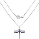 1.93 Carat Genuine Tanzanite and White Topaz .925 Sterling Silver Pendant