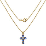 0.87 Carat Tanzanite & White Diamond 10K Yellow Gold Pendant