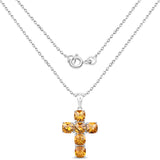 5.70 Carat Genuine Champagne Quartz .925 Sterling Silver Pendant