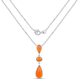 10.78 Carat Genuine Carnelian .925 Sterling Silver Pendant