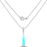 6.27 Carat Genuine Amazonite And White Topaz .925 Sterling Silver Pendant