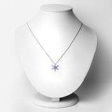 0.70 Carat Genuine Tanzanite .925 Sterling Silver Pendant