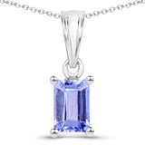 0.55 Carat Genuine Tanzanite .925 Sterling Silver Pendant