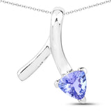 0.43 ct. Genuine Tanzanite .925 Sterling Silver Pendant