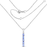1.65 Carat Genuine Tanzanite .925 Sterling Silver Pendant