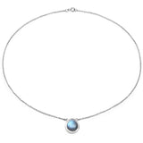 6.04 Carat Genuine Labradorite .925 Sterling Silver Pendant
