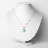 4.11 Carat Genuine Amazonite .925 Sterling Silver Pendant
