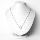 5.74 Carat Genuine Amazonite and White Topaz .925 Sterling Silver Pendant
