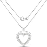 0.18 Carat Genuine White Diamond .925 Sterling Silver Pendant