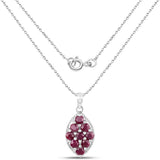 3.50 Carat Genuine Ruby .925 Sterling Silver Pendant