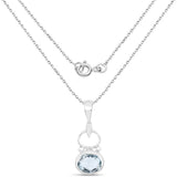5.25 Carat Genuine Blue Topaz .925 Sterling Silver Pendant