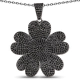 1.84 Carat Genuine Black Spinel .925 Sterling Silver Pendant