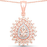 2.68 Carat Genuine Morganite .925 Sterling Silver Pendant