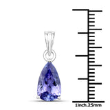 14K White Gold 2.03 Carat Genuine Tanzanite Pendant