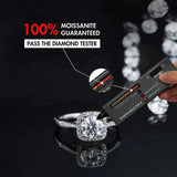 Pear Cut Moissanite Diamond Paved Princess Crown Ring for Women Rings 
