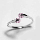 Match Made in Heaven Rings in Silver/Gold/Rose Gold and Clear or Pink Diamond Crystals