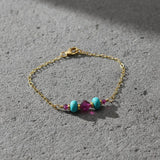 Handmade Gold Filled Pink Turquoise Gemstone Bracelet