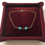 Handmade Gold Filled Pink Turquoise Gemstone Bracelet