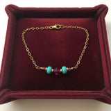 Handmade Gold Filled Pink Turquoise Gemstone Bracelet