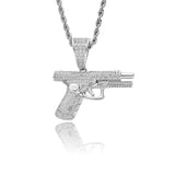 YOUNG. WILD. FREE. - Pistol Handgun Pendant - 1.5inch by Bling Proud | Urban Jewelry Online Store