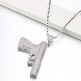 Pistol Handgun Pendant - 3.5inch Charms & Pendants 